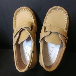 King's Beige Leather sz 26 Girls Loafers